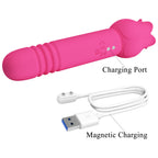 Chaley Vibrador Doble con Empuje y Lengua