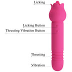 Chaley Vibrador Doble con Empuje y Lengua