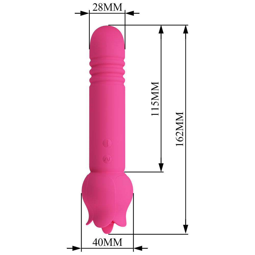 Chaley Vibrador Doble con Empuje y Lengua