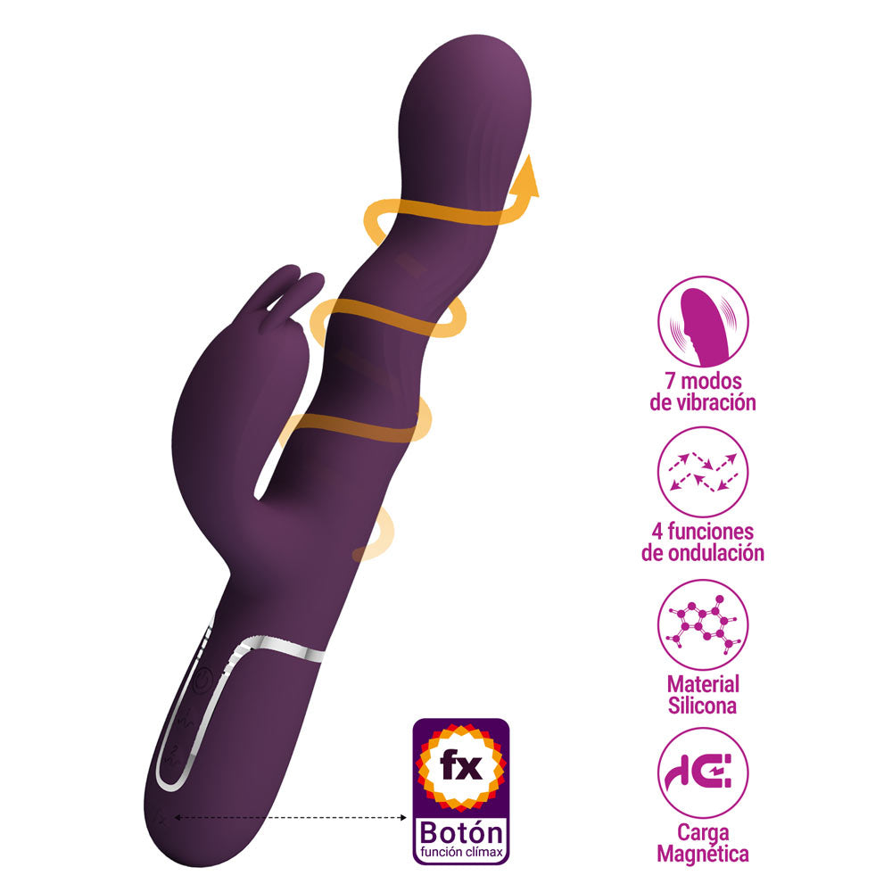 Laursen Vibrador Dual con Movimiento - Morado