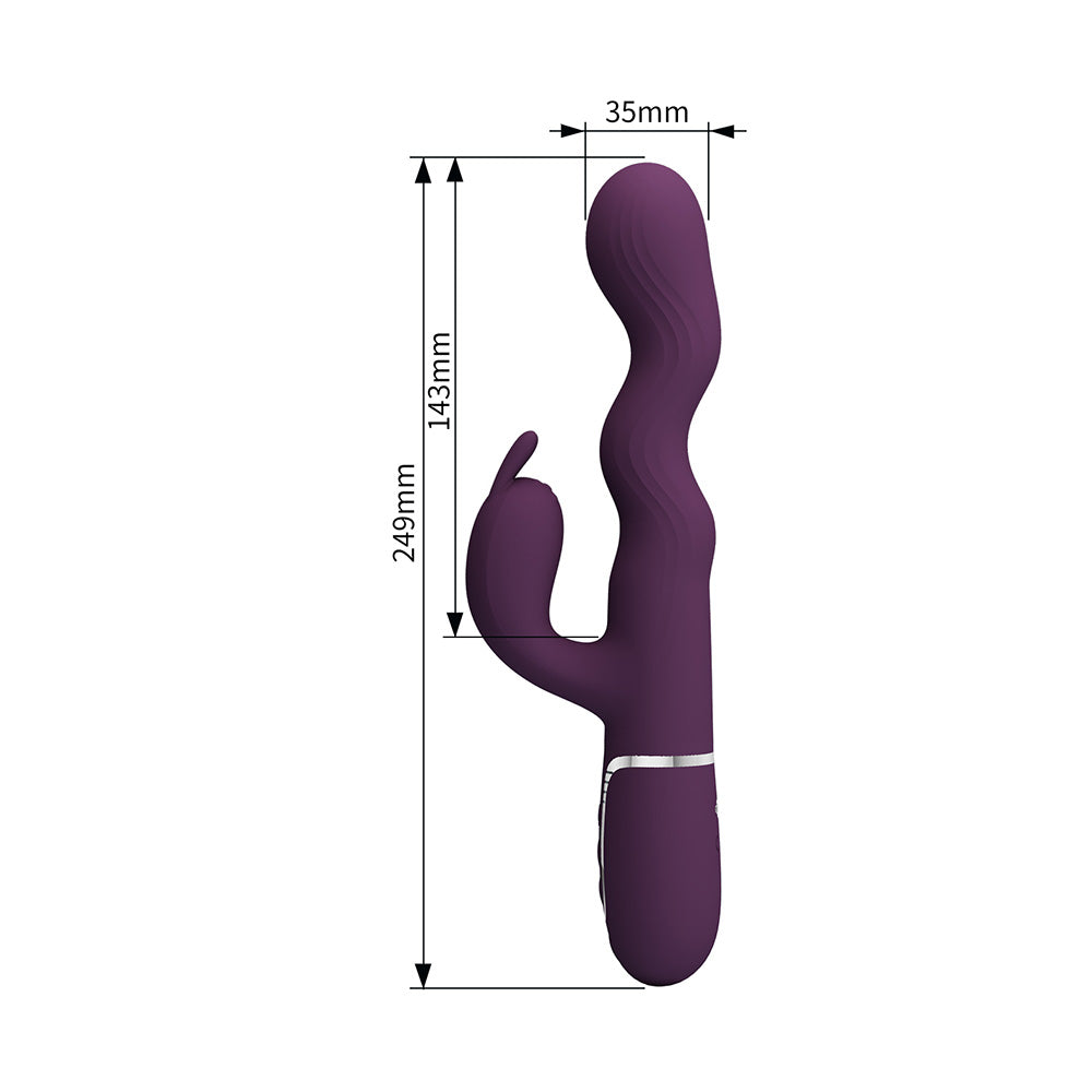 Laursen Vibrador Dual con Movimiento - Morado