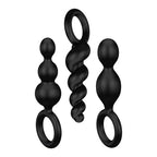 Booty Call Set 3 Plugs Anales Satisfyer - Negro