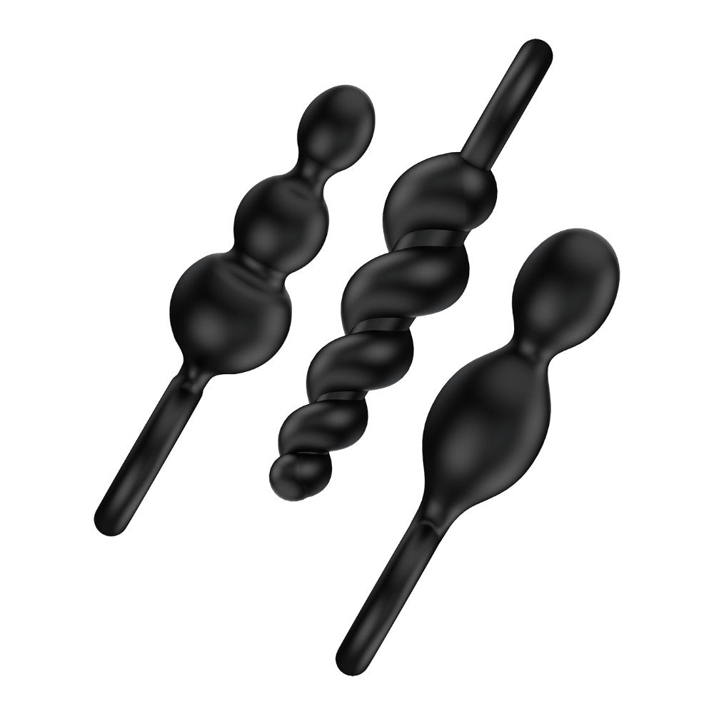 Booty Call Set 3 Plugs Anales Satisfyer - Negro