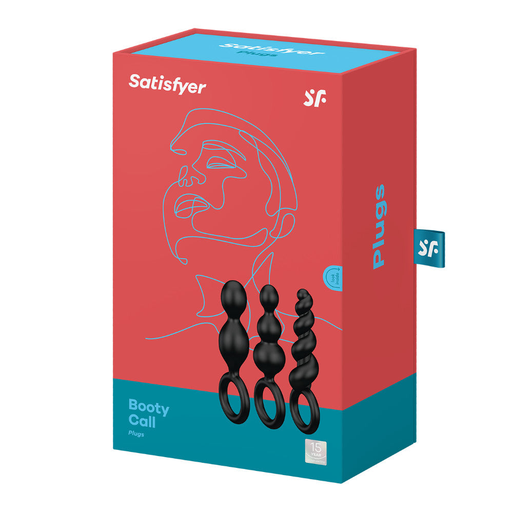 Booty Call Set 3 Plugs Anales Satisfyer - Negro
