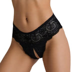 Elisa Pantaleta Abierta de Encaje Negro