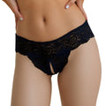 Elisa Pantaleta Abierta de Encaje Negro