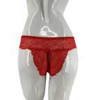 Elisa Pantaleta Abierta de Encaje Rojo