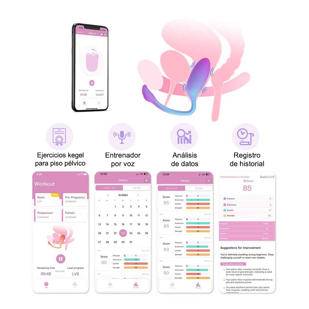 Magic Flamingo Max Vibrador Interactivo con APP - Morado