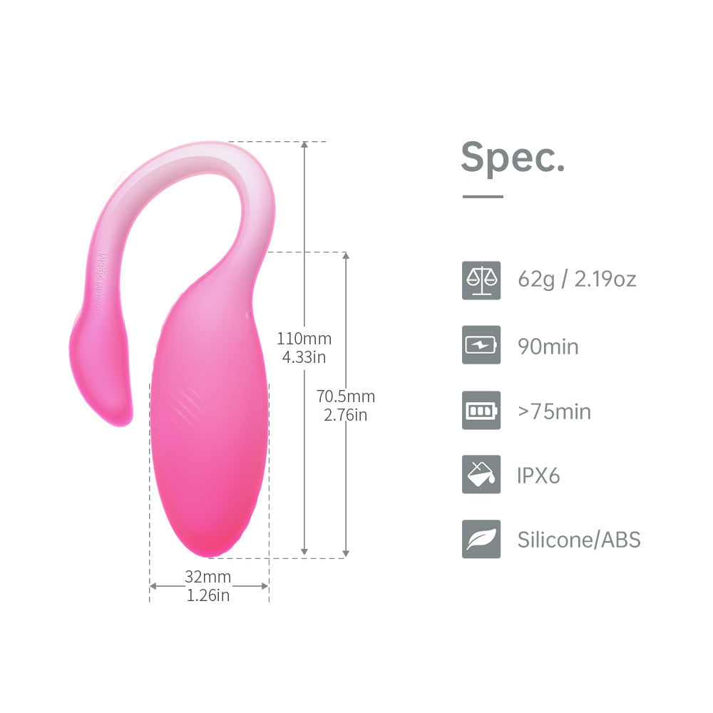 Magic Flamingo Max Vibrador Interactivo con APP - Rosado
