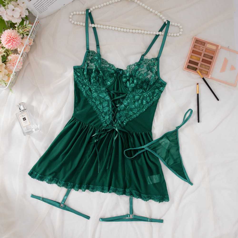 Dominga Babydoll de Encaje Verde