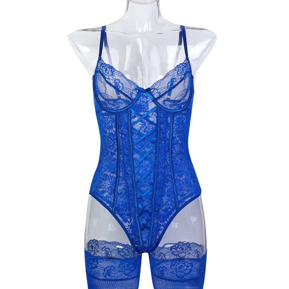 Skye Body de Encaje Azul