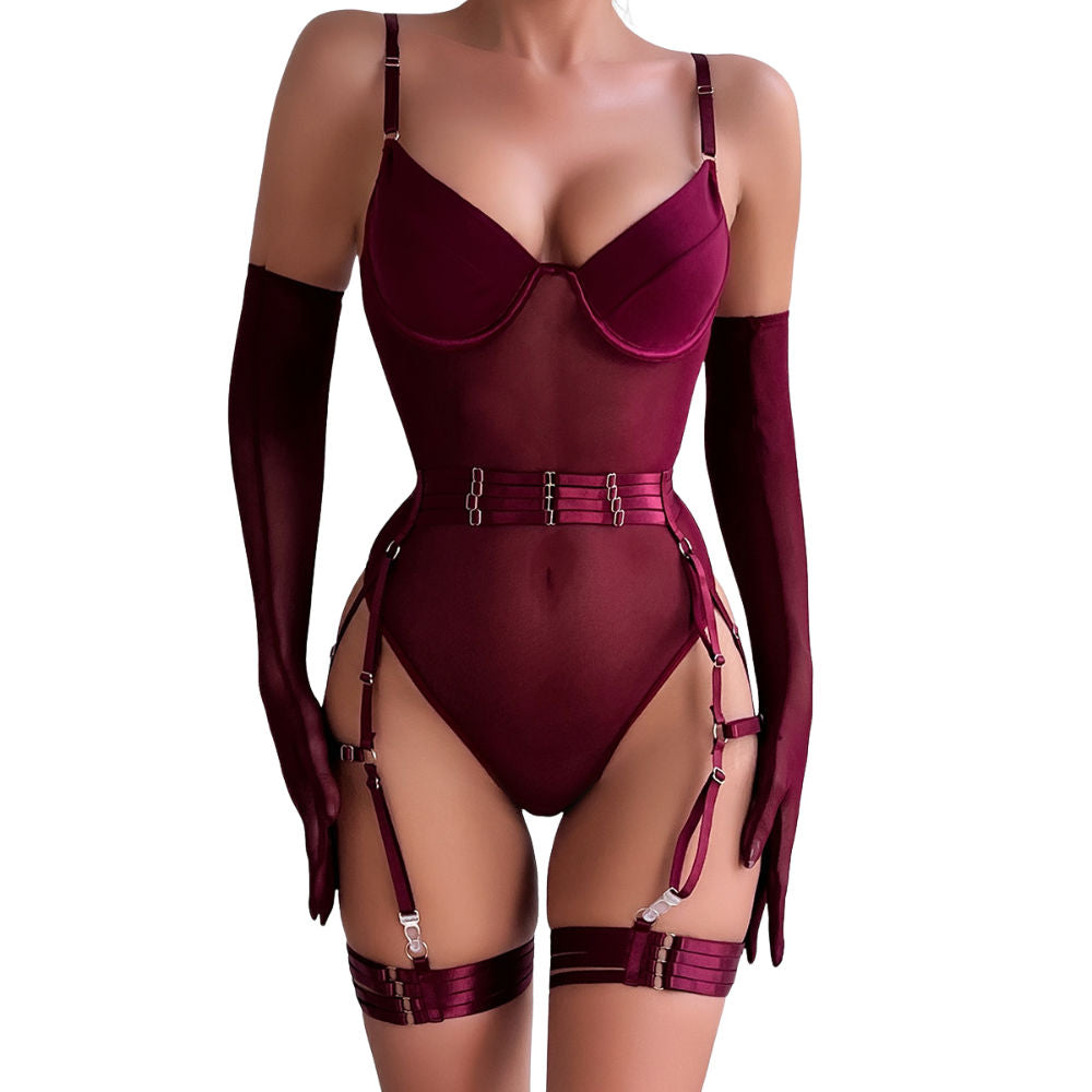 Blair Body con Guantes Burdeo Imagen principal del producto