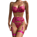 Delfina Conjunto de Encaje Rosado
