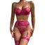 Delfina Conjunto de Encaje Rosado