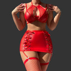 Brenda Conjunto con Portaligas Rojo