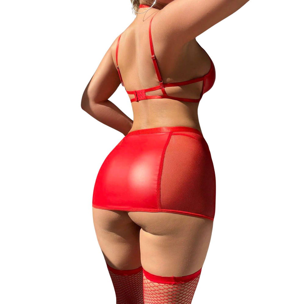 Brenda Conjunto con Portaligas Rojo Imagen secundaria del producto