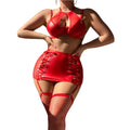 Brenda Conjunto con Portaligas Rojo