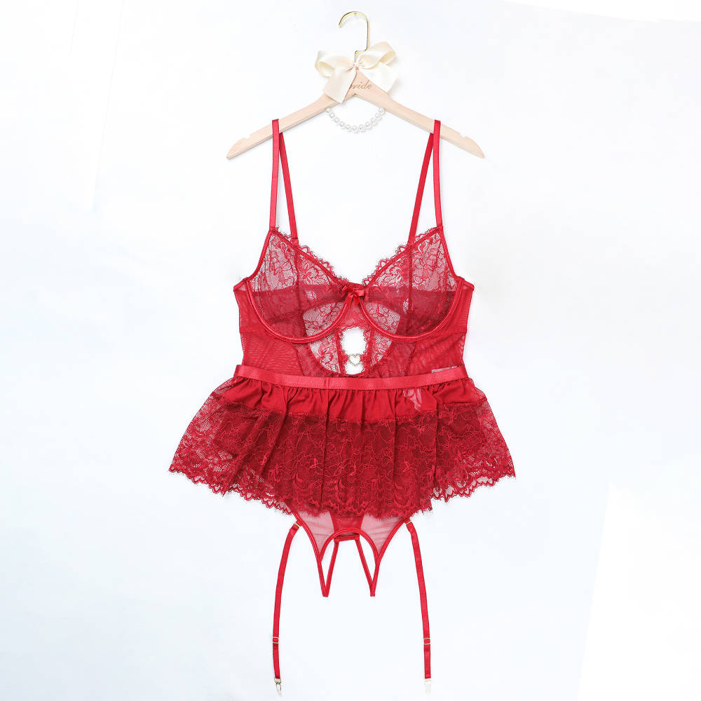 Giselle Body de Encaje Rojo XL