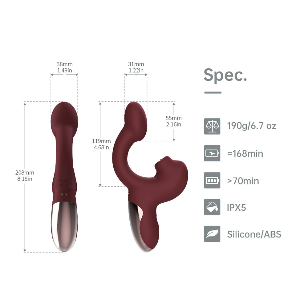 Magic Ponder Vibrador Doble Interactivo con App