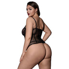 Magda Bustier de Encaje Negro XL