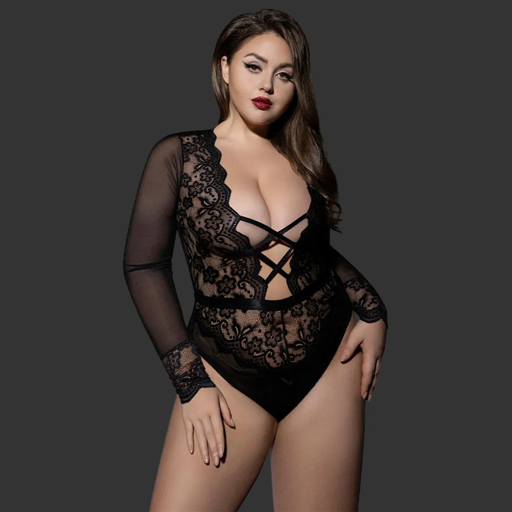 Ivanna Body de Encaje Negro XL