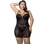 Adriana Vestido de Encaje Negro XL