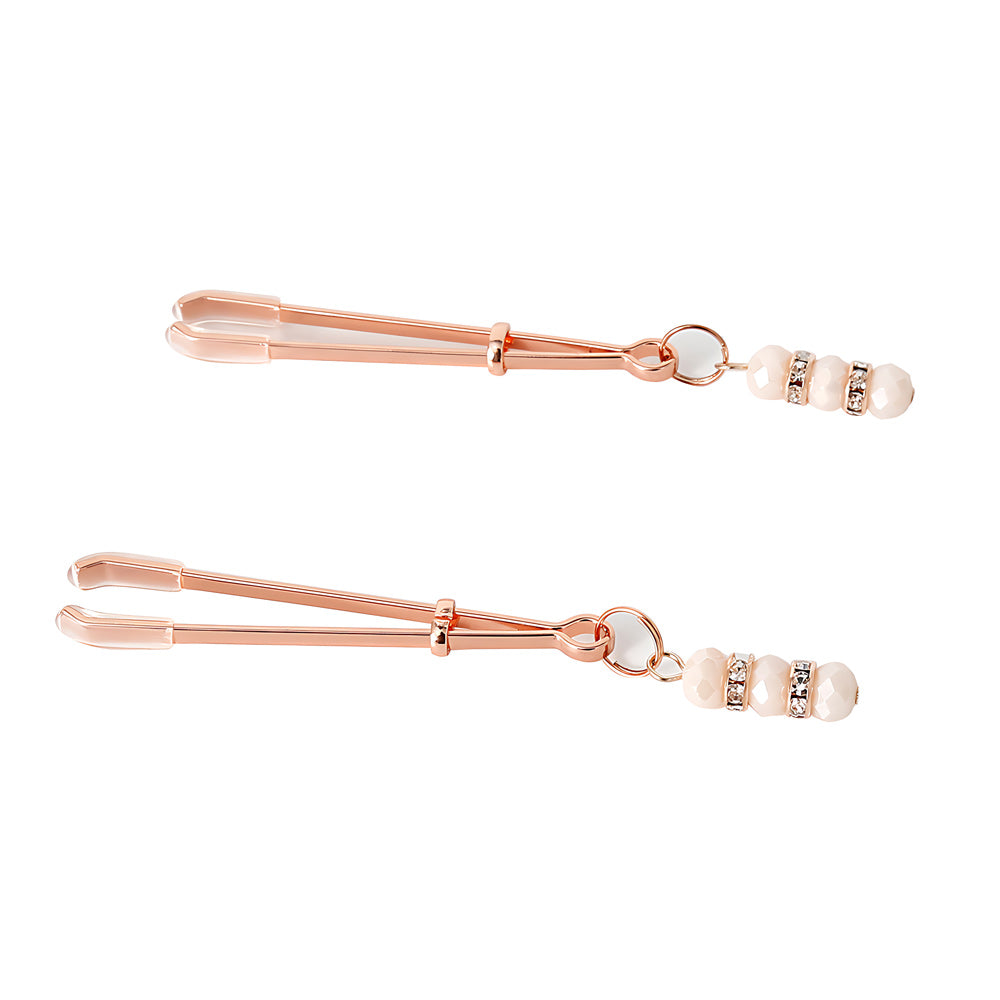 Pinzas Para Pezones con Joya SENS Cuarzo Rosa