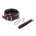 Collar Acolchado con Cadena SENS Negro y Rojo