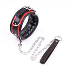 Collar Acolchado con Cadena SENS Negro y Rojo