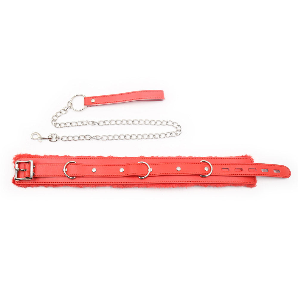 Collar Felpa con Cadena SENS Rojo