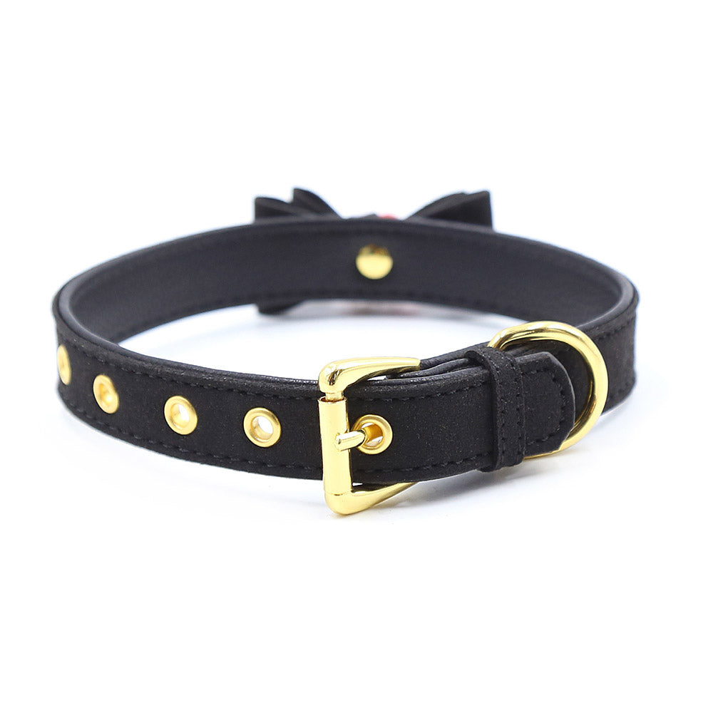 Miss Kitten Collar con Cascabel - Negro