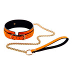 Collar Fluorescente con Cadena SENS Naranja Neón