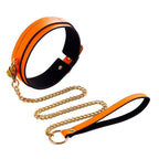 Collar Fluorescente con Cadena SENS Naranja Neón