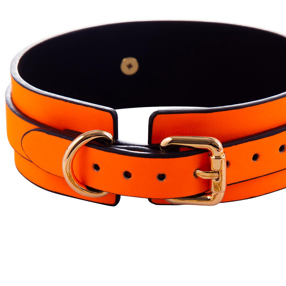 Collar Fluorescente con Cadena SENS Naranja Neón