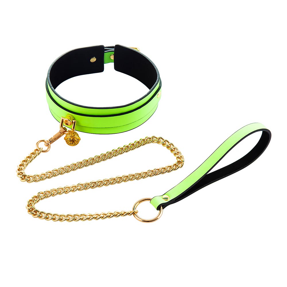 Collar Fluorescente con Cadena SENS Verde Neón Imagen principal del producto