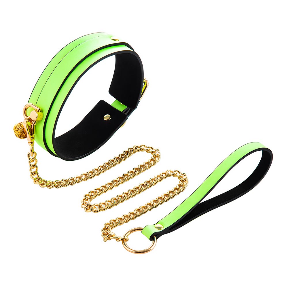 Collar Fluorescente con Cadena SENS Verde Neón