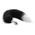 Cola de Zorro con Plug de Metal - Negro 41 cm