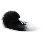 Cola de Zorro con Plug de Metal - Negro 41 cm