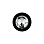 Plug Anal Negro con Joya Blanca