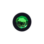 Plug Anal Negro con Joya Verde