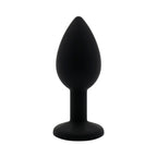 Plug Anal Negro con Joya Multicolor