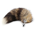 Cola de Zorro con Plug de Metal - Beige 45 cm