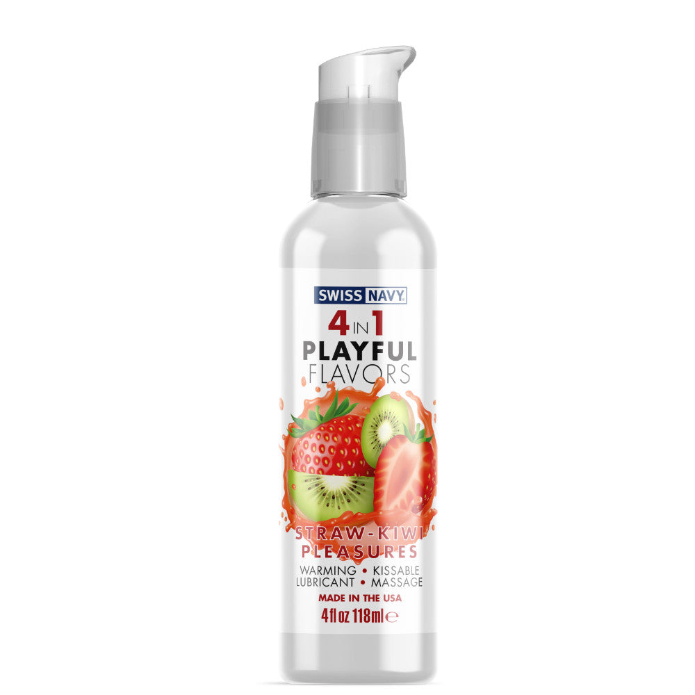 4 en 1 Gel Cálido Comestible Frutilla Kiwi  118 ml