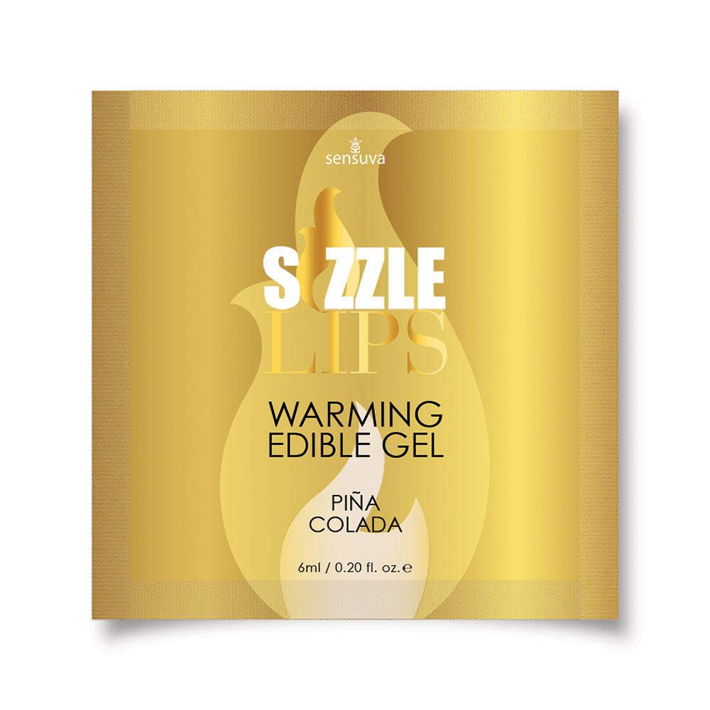 Sizzle Lips Gel Comestible Efecto Calor - Piña Colada Sachet