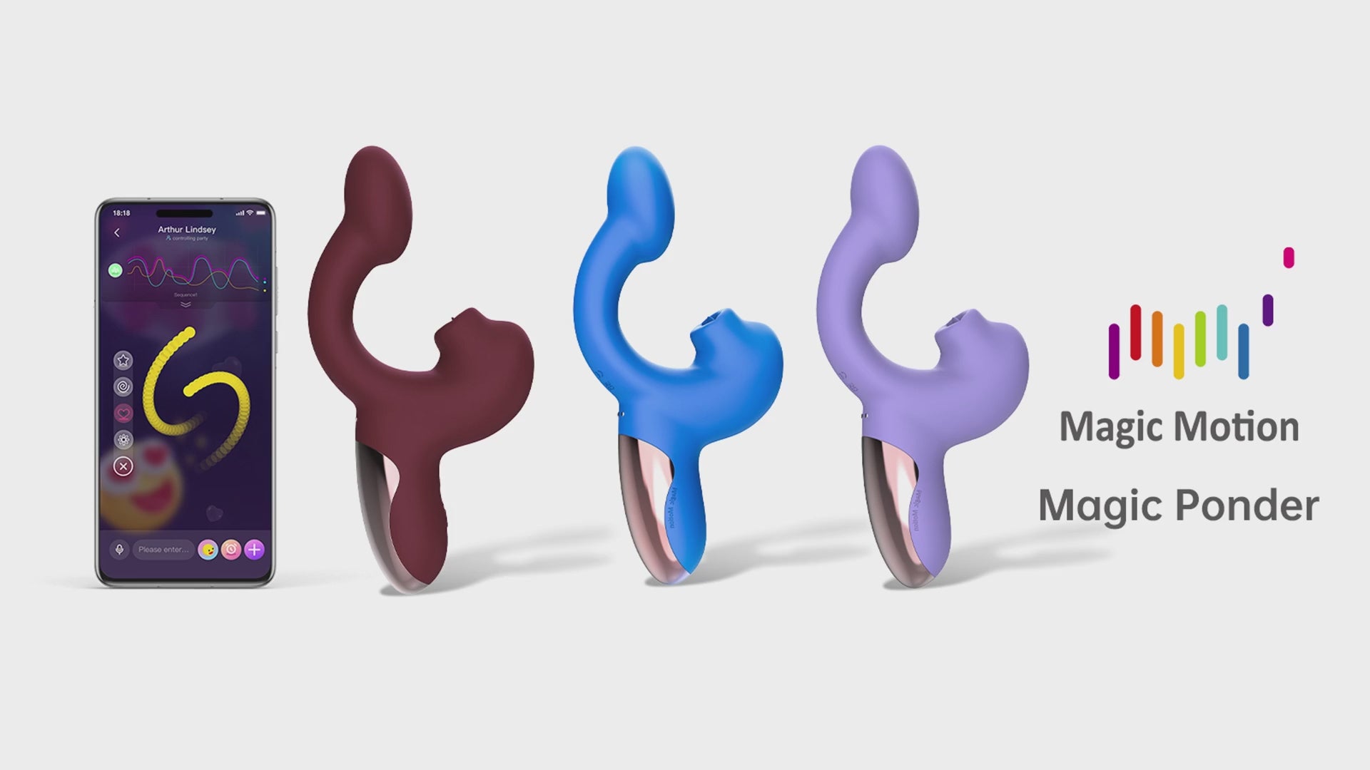 Magic Ponder Vibrador Doble Interactivo con App