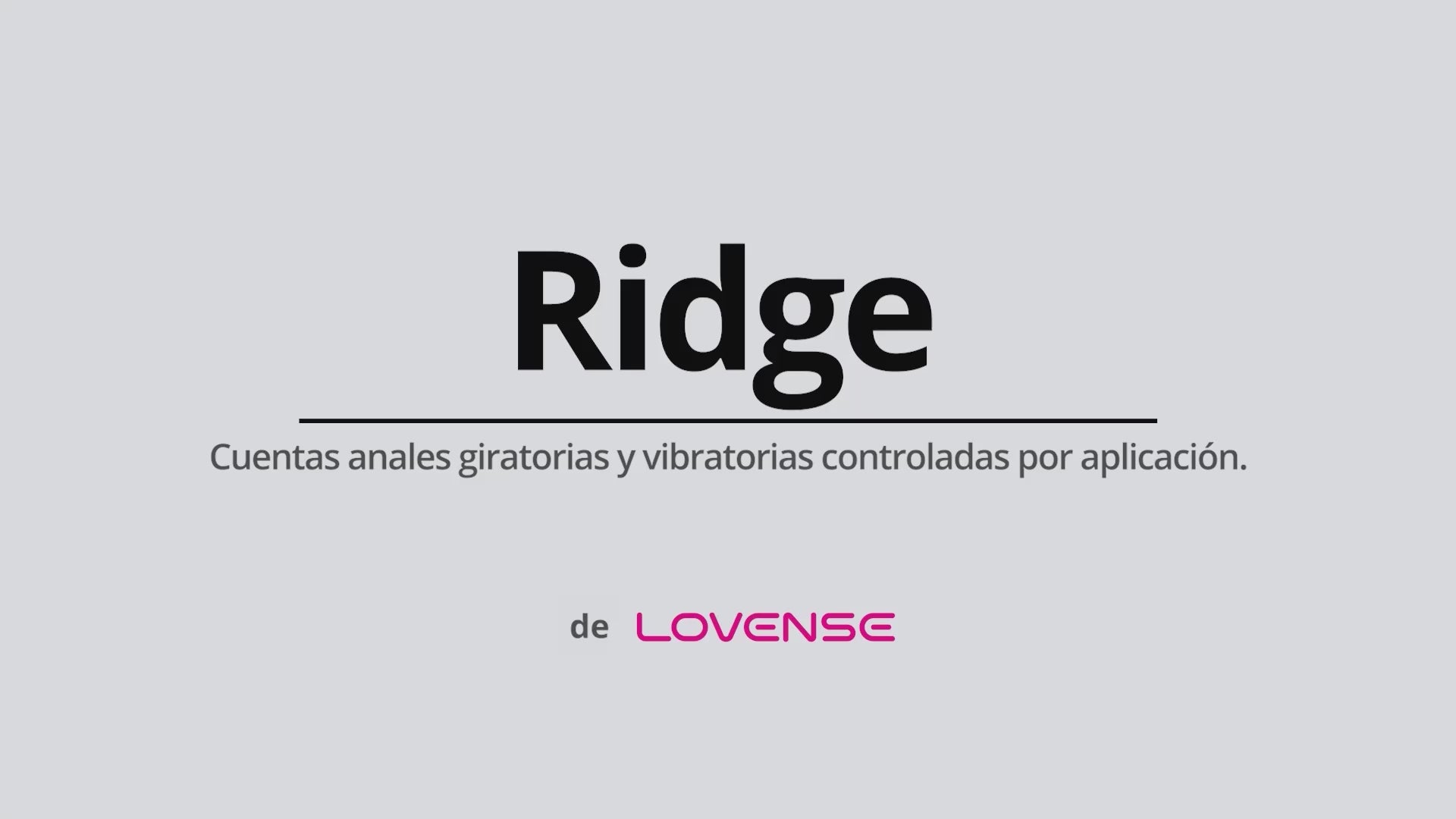 Ridge Vibrador y Rotador Anal con APP